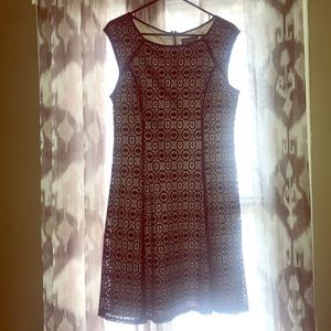 Blue and Gold Patterned Midi Dress